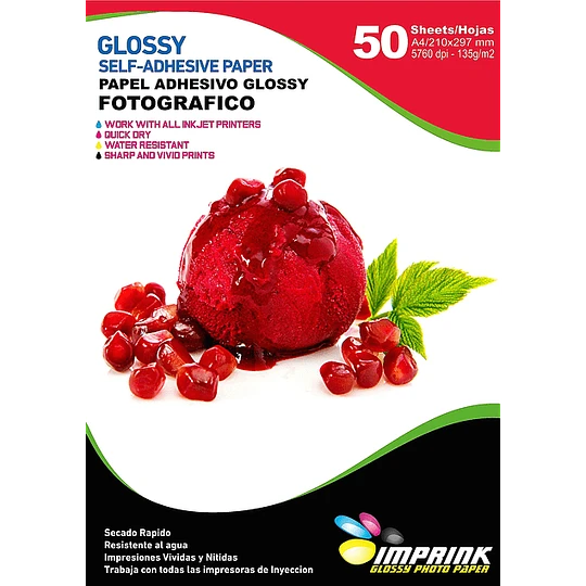 Papel Adhesivo Fotográfico Glossy