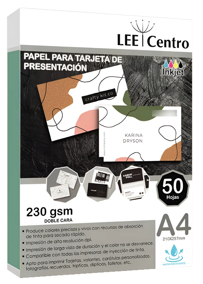 Papel Fotográfico Doble faz para tarjetas LEE 230 grs