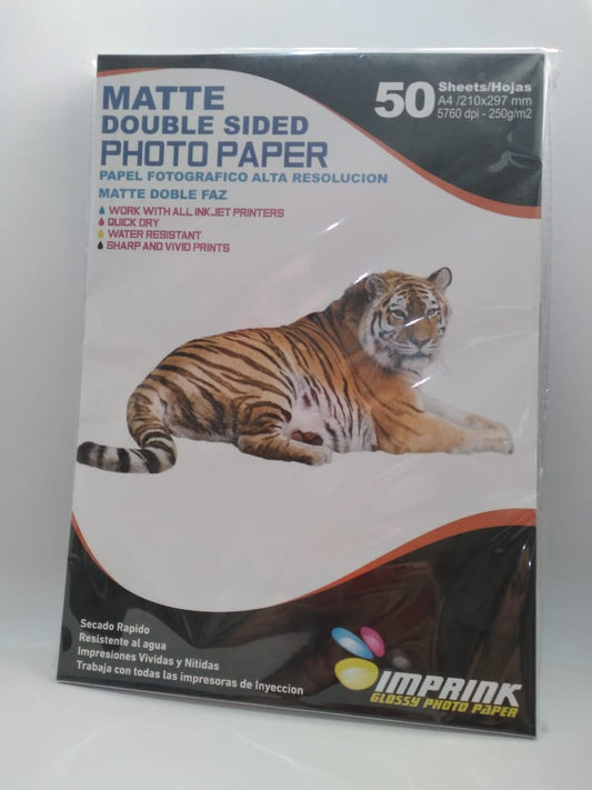 Papel Fotog. Doble Faz Matte 250 grs A4