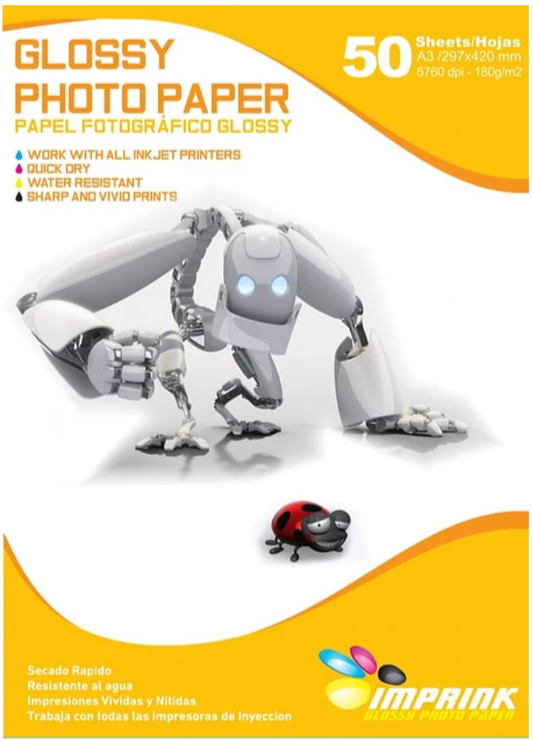 Papel Fotográfico a3 Glossy 180 grs