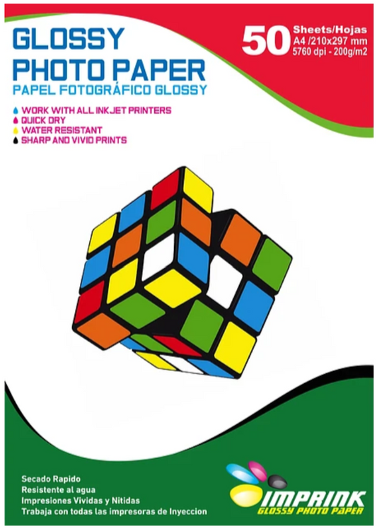 Papel Fotográfico a4 200 grs Glossy