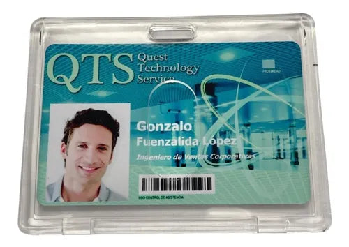 Portacredencial acrilico transparente