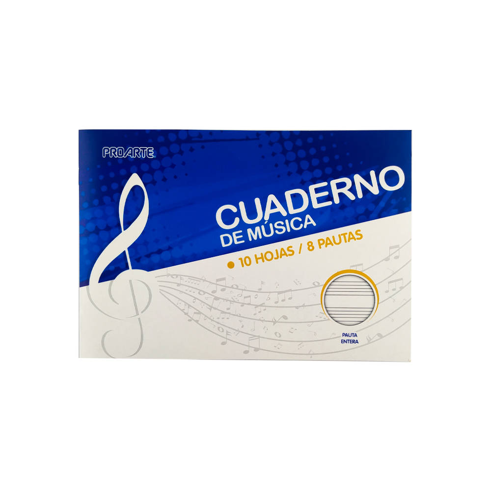 CUADERNO MUSICA PAUTA ENTERA